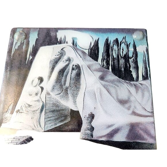 Glass Coasters Salvador Dali's Artwork Graphics  4 " x  4 "  Set of 4  Rubber Fe - Picture 10 of 16